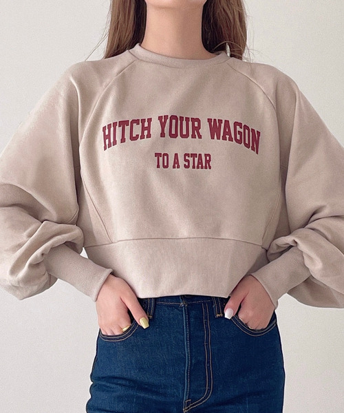 etade(エタード)の「【etade】logo short sweat etdwz22s001(スウェット・レディース・ネイビー/グレー/グリーン/アイボリー・FREE)」の5枚目の写真