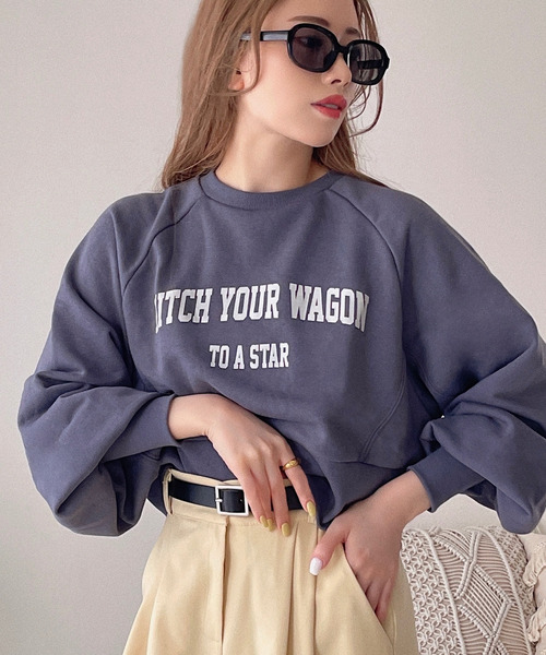 etade(エタード)の「【etade】logo short sweat etdwz22s001(スウェット・レディース・ネイビー/グレー/グリーン/アイボリー・FREE)」の18枚目の写真