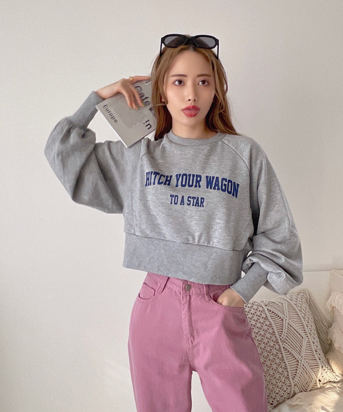 etade(エタード)の「【etade】logo short sweat etdwz22s001(スウェット・レディース・ネイビー/グレー/グリーン/アイボリー・FREE)」の11枚目の写真