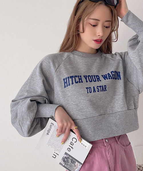 etade(エタード)の「【etade】logo short sweat etdwz22s001(スウェット・レディース・ネイビー/グレー/グリーン/アイボリー・FREE)」の19枚目の写真