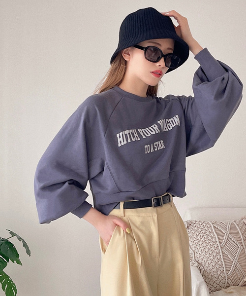 etade(エタード)の「【etade】logo short sweat etdwz22s001(スウェット・レディース・ネイビー/グレー/グリーン/アイボリー・FREE)」の10枚目の写真