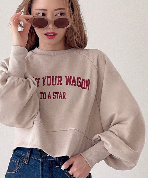 etade(エタード)の「【etade】logo short sweat etdwz22s001(スウェット・レディース・ネイビー/グレー/グリーン/アイボリー・FREE)」の9枚目の写真