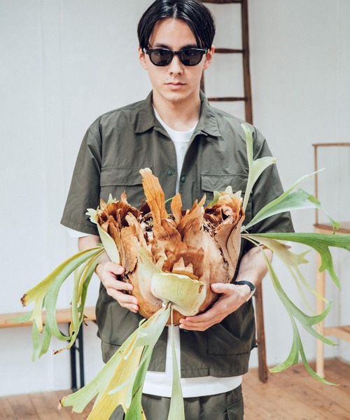 BURLAP OUTFITTER（バーラップアウトフィッター）の「『別注』BURLAP OUTFITTER×DOORS　SupplexNylon S/S SHIRTS（シャツ/ブラウス・メンズ・ダークグレー/オリーブ/ライトカーキ・LARGE/MEDIUM）」の16枚目の写真