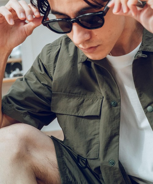 BURLAP OUTFITTER（バーラップアウトフィッター）の「『別注』BURLAP OUTFITTER×DOORS　SupplexNylon S/S SHIRTS（シャツ/ブラウス・メンズ・ダークグレー/オリーブ/ライトカーキ・LARGE/MEDIUM）」の17枚目の写真