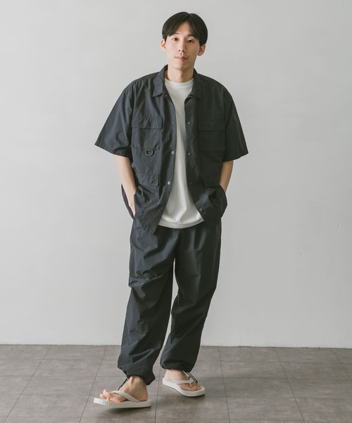 BURLAP OUTFITTER（バーラップアウトフィッター）の「『別注』BURLAP OUTFITTER×DOORS　SupplexNylon S/S SHIRTS（シャツ/ブラウス・メンズ・ダークグレー/オリーブ/ライトカーキ・LARGE/MEDIUM）」の7枚目の写真