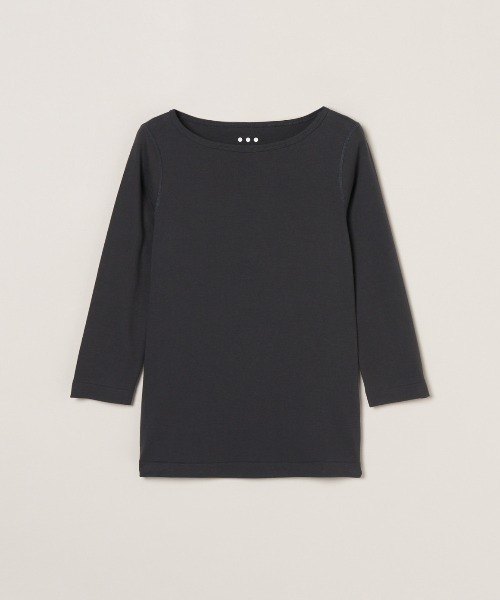 three dots(スリードッツ)の「ジンジャー七分袖(Tシャツ/カットソー・レディース・ホワイト/ブラック/ネイビー/グレー/ライトグレー/チャコール/ボルドー・SMALL/MEDIUM/X-SMALL/LARGE)」の6枚目の写真