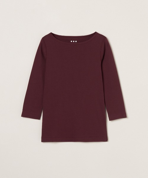 three dots(スリードッツ)の「ジンジャー七分袖(Tシャツ/カットソー・レディース・ホワイト/ブラック/ネイビー/グレー/ライトグレー/チャコール/ボルドー・SMALL/MEDIUM/X-SMALL/LARGE)」の7枚目の写真
