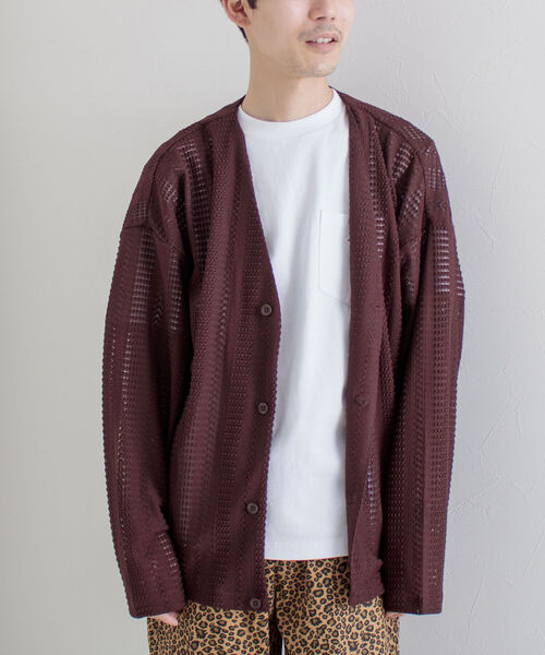 GLOSTER（グロスター）の「【GLOSTER/グロスター】ニットライク ボレロカーディガン（カーディガン/ボレロ・メンズ・ブラック/ダークブラウン/オフホワイト・MEDIUM/LARGE）」の17枚目の写真