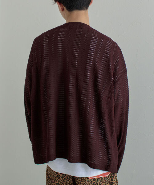GLOSTER（グロスター）の「【GLOSTER/グロスター】ニットライク ボレロカーディガン（カーディガン/ボレロ・メンズ・ブラック/ダークブラウン/オフホワイト・MEDIUM/LARGE）」の9枚目の写真