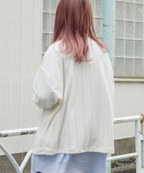 GLOSTER（グロスター）の「【GLOSTER/グロスター】ニットライク ボレロカーディガン（カーディガン/ボレロ・メンズ・ブラック/ダークブラウン/オフホワイト・MEDIUM/LARGE）」の10枚目の写真