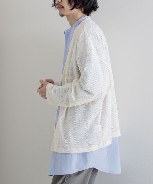 GLOSTER（グロスター）の「【GLOSTER/グロスター】ニットライク ボレロカーディガン（カーディガン/ボレロ・メンズ・ブラック/ダークブラウン/オフホワイト・MEDIUM/LARGE）」の19枚目の写真