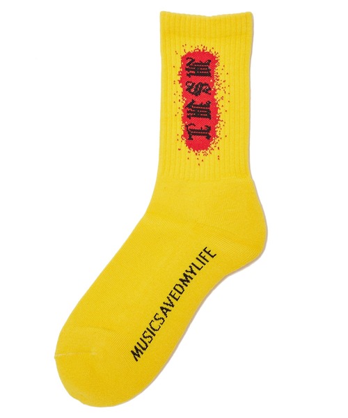 MSML（エムエスエムエル）の「SPLASH SOX（ソックス/靴下・メンズ・ホワイト/ブラック/イエロー・FREE）」の3枚目の写真