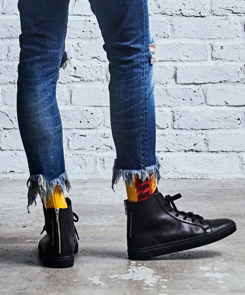 MSML（エムエスエムエル）の「SPLASH SOX（ソックス/靴下・メンズ・ホワイト/ブラック/イエロー・FREE）」の12枚目の写真