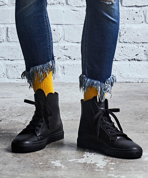 MSML（エムエスエムエル）の「SPLASH SOX（ソックス/靴下・メンズ・ホワイト/ブラック/イエロー・FREE）」の11枚目の写真