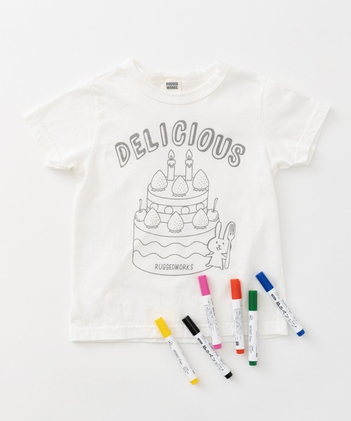 《made in Japan》 塗り絵プリント半袖TEE 《made in Japan》 塗り絵プリント半袖TEE