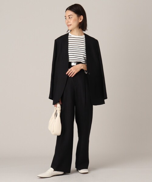 UNTITLED（アンタイトル）の「◆【STORY掲載】SETUP/リネンツイル タックワイドパンツ【洗える】（その他パンツ・レディース・ブラック/サンドベージュ・44/46/48/42/00/01/02/03/04）」の14枚目の写真