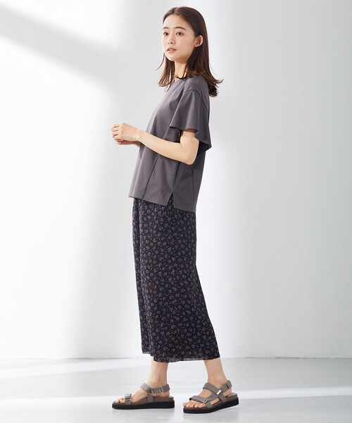 J.PRESS(ジェイプレス)の「【洗える】楊柳フラワープリント キュロット パンツ(その他パンツ・レディース・グレー系5/ネイビー系5・11/7/9)」の7枚目の写真
