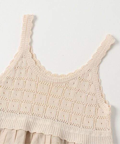 BREEZE（ブリーズ）の「クロシェ編み風キャミ&Tシャツ2Pセット（Tシャツ/カットソー・キッズ・アイボリー/チャコール・120/130/100/150/110/90/140）」の9枚目の写真