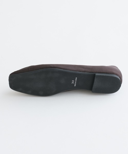 KATHARINE ROSS（キャサリンロス）の「【KATHARINE ROSS】〇フロントギャザーサテンバレエパンプス（パンプス・レディース・グリーン/ダークブラウン・LARGE/MEDIUM）」の18枚目の写真