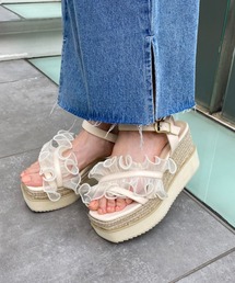 one after another NICE CLAUP | フリルサンダル　S,M,Lサイズ(サンダル)