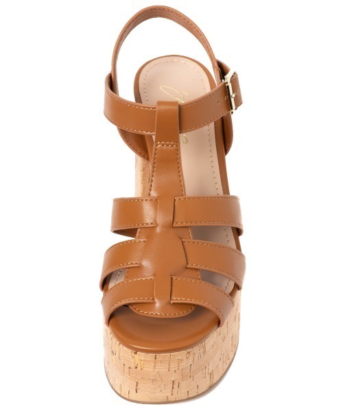 R&E（アールアンドイー）の「【R&E】厚底コルクヒールグルカサンダル（サンダル・レディース・アイボリー/ブラック/ブラウン系その他・S/M/L）」の9枚目の写真