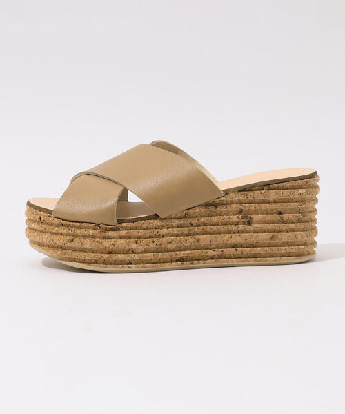 TOMORROWLAND （トゥモローランド）の「TOMORROWLAND コルクウェッジサンダル（サンダル・レディース・ブラック/ベージュ・38/36/37）」の3枚目の写真