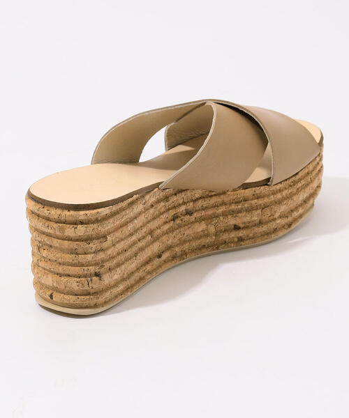 TOMORROWLAND （トゥモローランド）の「TOMORROWLAND コルクウェッジサンダル（サンダル・レディース・ブラック/ベージュ・38/36/37）」の5枚目の写真