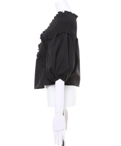 INGNI（イング）の「シャーリングクロス／ブラウス（シャツ/ブラウス・レディース・オフホワイト/ブラック/ブラウン/ピンク/ブラック系その他3・M）」の7枚目の写真