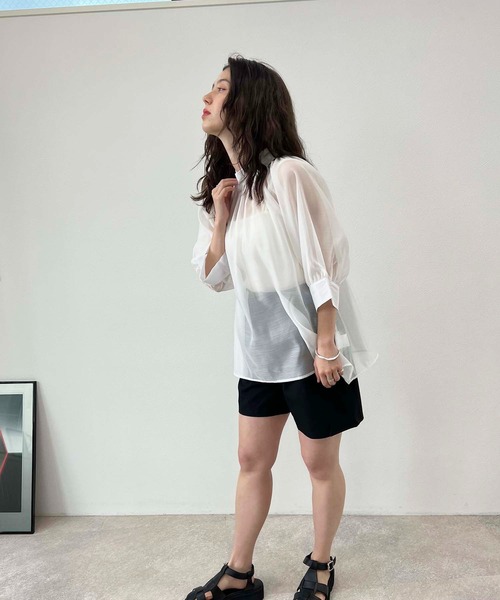 toucher du brise（トゥシェドブリーズ）の「フロントタック ショートパンツ（その他パンツ・レディース・ベージュ/ブラック・M）」の19枚目の写真