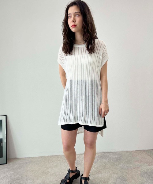 toucher du brise（トゥシェドブリーズ）の「フロントタック ショートパンツ（その他パンツ・レディース・ベージュ/ブラック・M）」の18枚目の写真