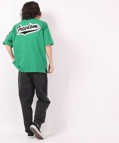 RE730（アールイーセブンサーティー）の「RE730 ロゴワッペン ビッグシルエットルーズ半袖Tシャツ（Tシャツ/カットソー・メンズ・ブラック/グレー/ブルー/グリーン/ブラック系その他/グレー系その他/グリーン系その他/ブルー系その他・M/L/XL）」の19枚目の写真