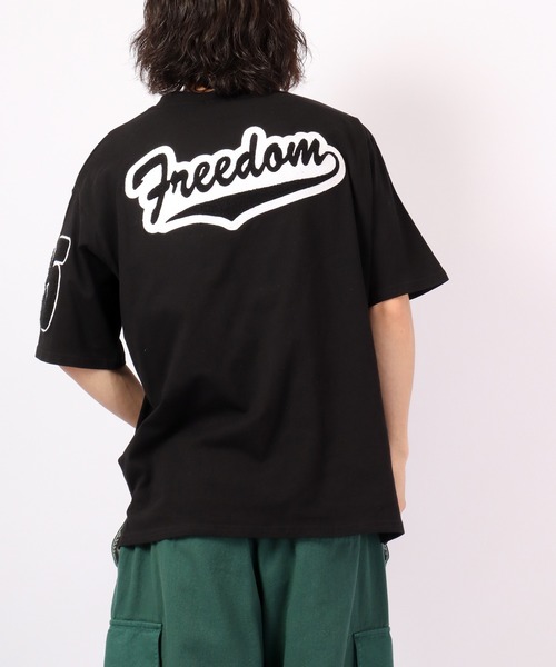 RE730（アールイーセブンサーティー）の「RE730 ロゴワッペン ビッグシルエットルーズ半袖Tシャツ（Tシャツ/カットソー・メンズ・ブラック/グレー/ブルー/グリーン/ブラック系その他/グレー系その他/グリーン系その他/ブルー系その他・M/L/XL）」の12枚目の写真