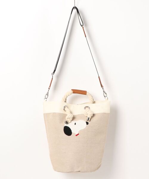 SNOOPY（スヌーピー）の「SNOOPY　JUTE SAGARA ROUND BAG / スヌーピー ジュートサガララウンドバッグ（ショルダーバッグ・レディース・その他2/その他1・FREE）」の8枚目の写真