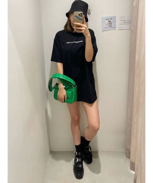 EVRIS（エヴリス）の「ピンタックストレッチショートパンツ（その他パンツ・レディース・ブラック/ベージュ・MEDIUM/SMALL）」の9枚目の写真