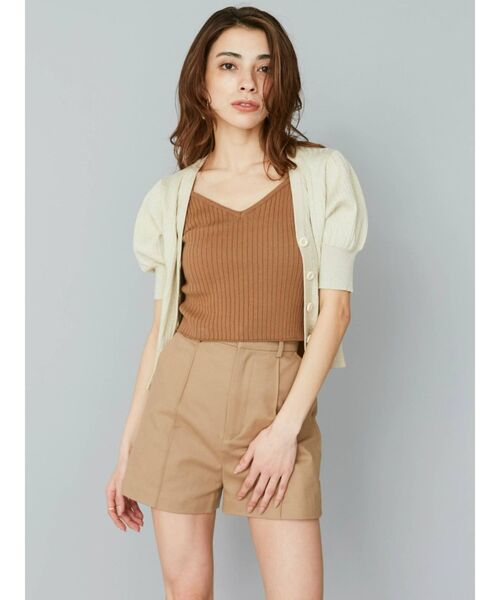 EVRIS（エヴリス）の「ピンタックストレッチショートパンツ（その他パンツ・レディース・ブラック/ベージュ・MEDIUM/SMALL）」の12枚目の写真