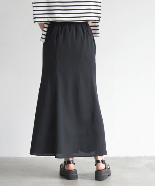sango(sango)の「リネンライクマーメイドスカート(スカート・レディース・ブラック/ナチュラル・FREE)」の14枚目の写真