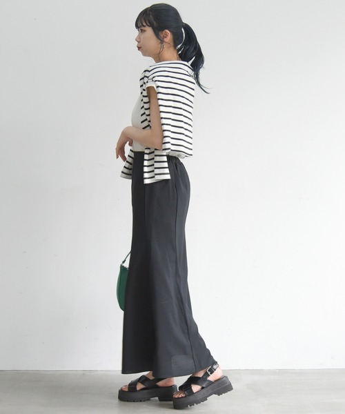 sango(sango)の「リネンライクマーメイドスカート(スカート・レディース・ブラック/ナチュラル・FREE)」の12枚目の写真
