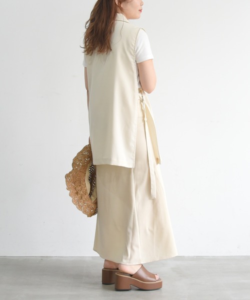 sango(sango)の「リネンライクマーメイドスカート(スカート・レディース・ブラック/ナチュラル・FREE)」の13枚目の写真