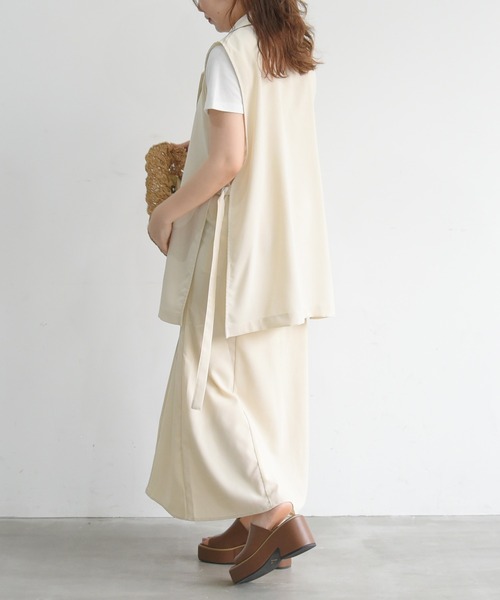 sango(sango)の「リネンライクマーメイドスカート(スカート・レディース・ブラック/ナチュラル・FREE)」の19枚目の写真