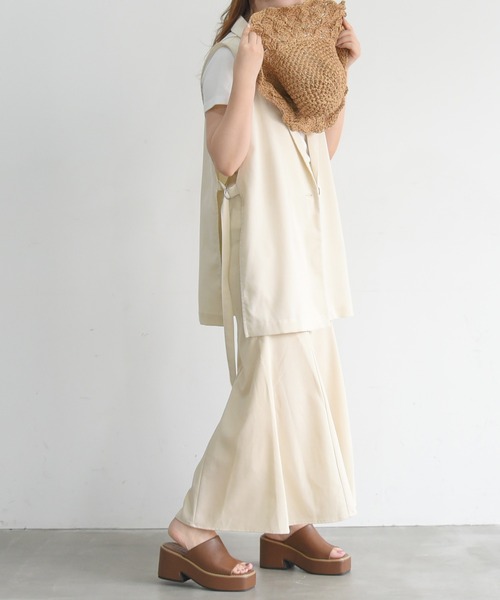sango(sango)の「リネンライクマーメイドスカート(スカート・レディース・ブラック/ナチュラル・FREE)」の16枚目の写真