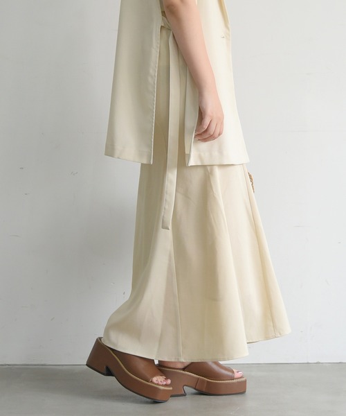 sango(sango)の「リネンライクマーメイドスカート(スカート・レディース・ブラック/ナチュラル・FREE)」の10枚目の写真