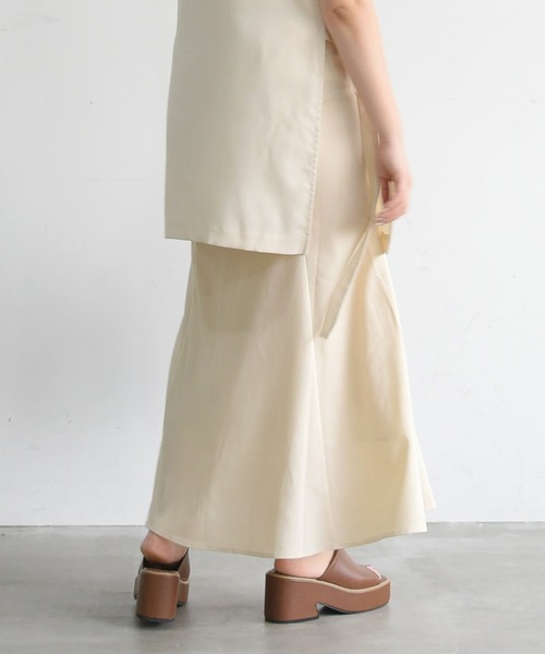 sango(sango)の「リネンライクマーメイドスカート(スカート・レディース・ブラック/ナチュラル・FREE)」の15枚目の写真