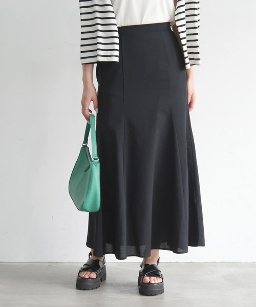 sango(sango)の「リネンライクマーメイドスカート(スカート・レディース・ブラック/ナチュラル・FREE)」の3枚目の写真