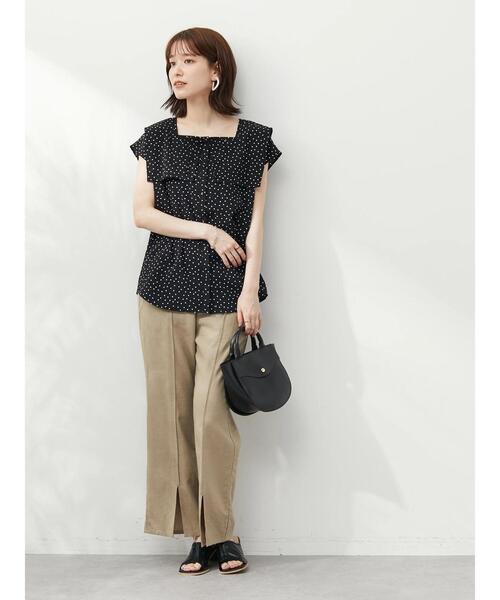 Green Parks(グリーンパークス)の「スクエア衿ブラウス(シャツ/ブラウス・レディース・ブラック/サックスブルー/ブラック系その他5・FREE)」の8枚目の写真