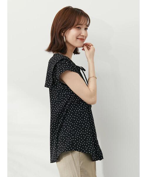 Green Parks(グリーンパークス)の「スクエア衿ブラウス(シャツ/ブラウス・レディース・ブラック/サックスブルー/ブラック系その他5・FREE)」の11枚目の写真