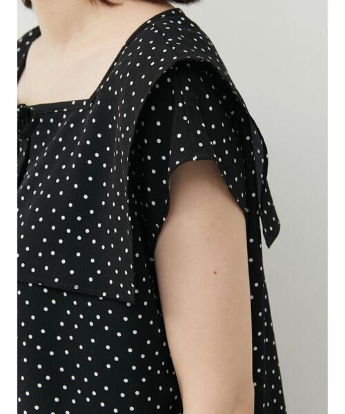 Green Parks(グリーンパークス)の「スクエア衿ブラウス(シャツ/ブラウス・レディース・ブラック/サックスブルー/ブラック系その他5・FREE)」の15枚目の写真