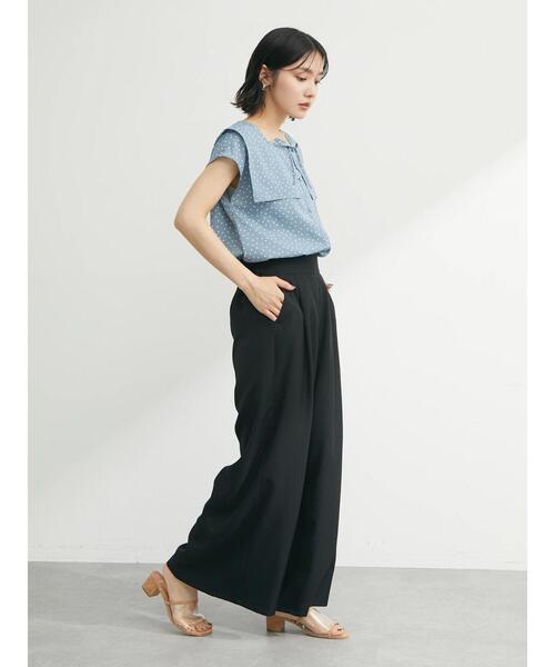 Green Parks(グリーンパークス)の「スクエア衿ブラウス(シャツ/ブラウス・レディース・ブラック/サックスブルー/ブラック系その他5・FREE)」の18枚目の写真