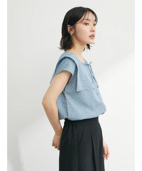 Green Parks(グリーンパークス)の「スクエア衿ブラウス(シャツ/ブラウス・レディース・ブラック/サックスブルー/ブラック系その他5・FREE)」の21枚目の写真