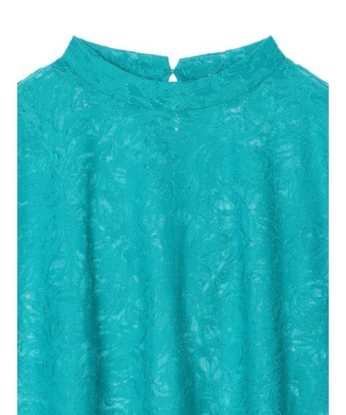 Green　Parks（グリーンパークス）の「シアージャガードTシャツ（シャツ/ブラウス・レディース・ブラック/オフホワイト/ブルーグリーン・FREE）」の11枚目の写真