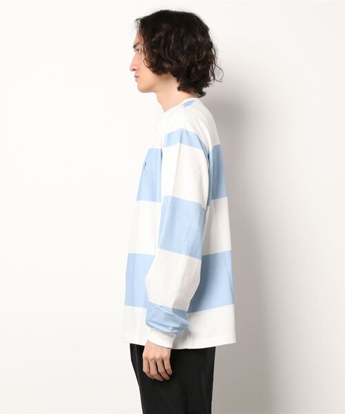 Not So Ape（ノットソーエイプ）の「STRIPED LS TEE（Tシャツ/カットソー・メンズ・ライトブルー・X-LARGE/MEDIUM/LARGE）」の5枚目の写真